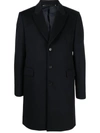 Paul Smith Mens Single-breasted Wool-cashmere Blend Coat In Blue
