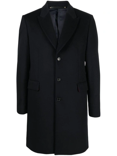 Paul Smith Wool Coat In Multi-colored