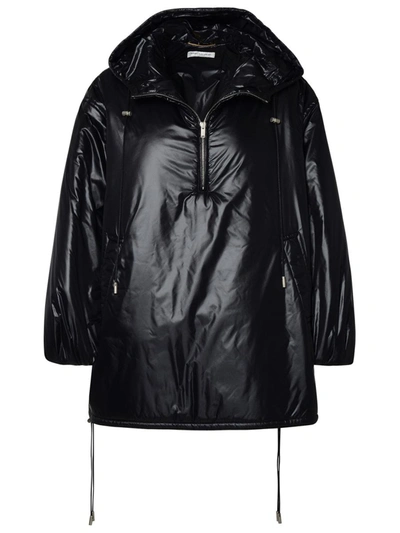 Saint Laurent Cassandre Anorak Jacket In Black