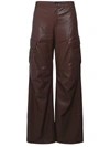 THE ANDAMANE THE ANDAMANE BROWN POLYESTER BLEND TROUSERS