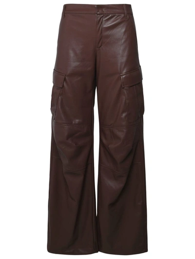 THE ANDAMANE THE ANDAMANE BROWN POLYESTER BLEND TROUSERS