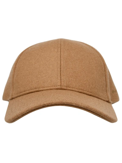 Woolrich Premium Camel Wool Blend Hat In Brown
