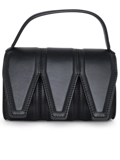 Yuzefi Foldover Top Top Handle Bag In Black
