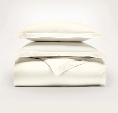 Boll & Branch Organic Signature Hemmed Duvet Set In Cream [hidden]