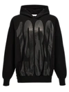 1989 Studio Cotton Hoodie With Maxi Print Frontal And Back In Black