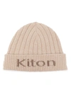 Kiton Intarsia-knit Cashmere Beanie In Beige