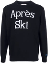 Mc2 Saint Barth Man Hoodie Sweater With Après Ski Embroidery In Blue