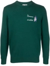 Mc2 Saint Barth Domani Smetto Embroidery Sweater In Green
