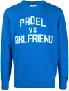 Mc2 Saint Barth Heron Intarsia-knit Jumper In Blue