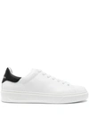 Woolrich Logo-embossed Leather Sneakers In White