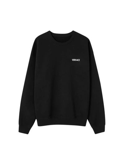 Versace Hills Printed Sweatshirt In Black