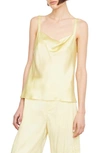 Vince Cowl-neck Sleeveless Top In Melon Dew