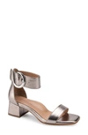 Aerosoles Eliza Square Toe Sandal In Silver Leather