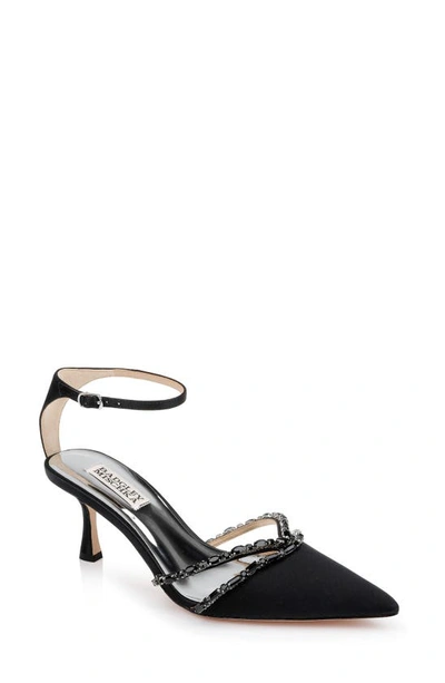 BADGLEY MISCHKA ANKLE STRAP POINTED TOE PUMP