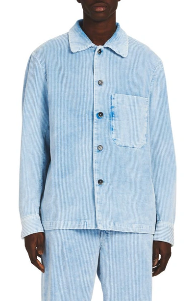 Barena Venezia Cedrone Cotton-corduroy Overshirt In Blue
