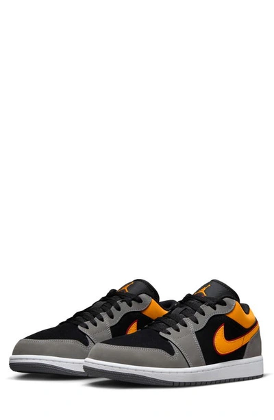 Jordan Air  1 Low Vivid Orange 运动鞋 In Black/vivid Orange/lt Graphite