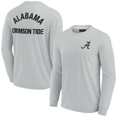Fanatics Signature Unisex  Grey Alabama Crimson Tide Super Soft Long Sleeve T-shirt