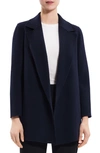 Theory Clairene New Divide Wool-cashmere Jacket In New Navy