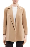 Theory Clairene New Divide Wool-cashmere Jacket In Palomino