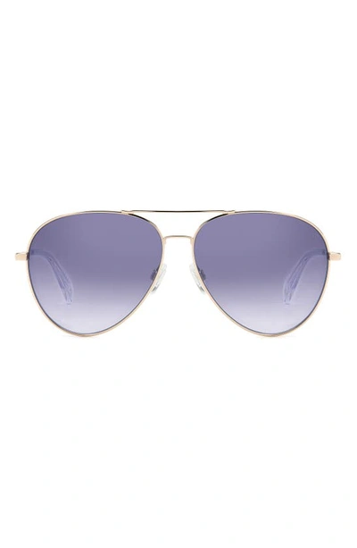 Rag & Bone 59mm Aviator Sunglasses In Gold