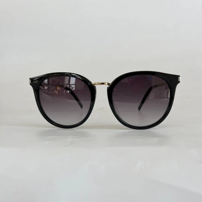 Pre-owned Saint Laurent Black Classic Round Sunglasses