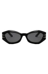 Dior The Signature B1u 55mm Butterfly Sunglasses In Gray