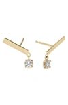 Lana Dangle Diamond Bar Stud Earrings In Yellow Gold