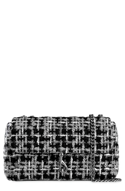 Rebecca Minkoff Edie Medium Textured Chain Crossbody Bag In Gray/black
