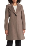 VIA SPIGA WALKER SINGLE BREASTED WOOL BLEND COAT