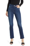 JEN7 BY 7 FOR ALL MANKIND DISTRESSED SLIM FIT STRAIGHT LEG JEANS