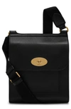 Mulberry Small Antony Leather Crossbody Bag In Black-silver