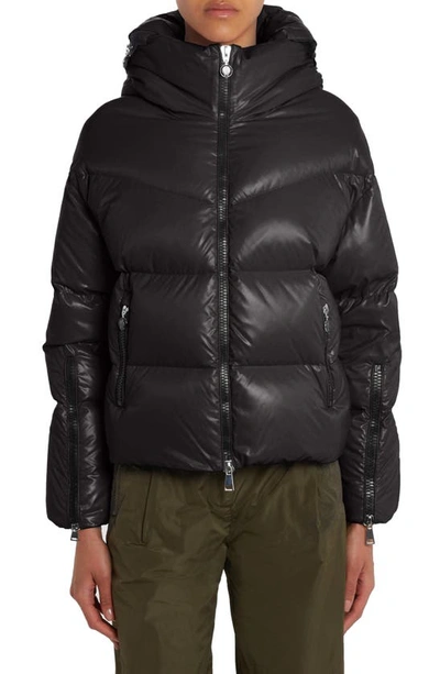 Moncler Huppe Appliquéd Quilted Padded Hooded Shell Down Jacket In Multi-colored