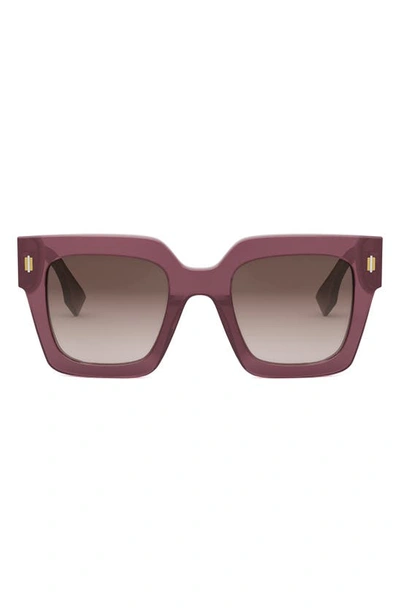 FENDI ROMA 50MM SQUARE SUNGLASSES