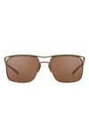 Oakley Holbrook 57mm Prizm® Polarized Square Sunglasses In Pewter