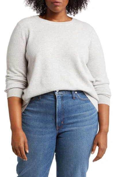 Nordstrom Cashmere Crewneck Sweater In Grey Light Heather