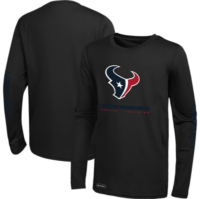 Outerstuff Black Houston Texans Agility Long Sleeve T-shirt