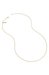 Monica Vinader Fine Chain Necklace In 18ct Gold Vermeil