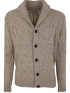 Ballantyne Buttoned Cardigan In Brown