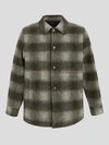 Apc Alan Check-pattern Overshirt In Kaki