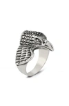 Yield Of Men Sterling Silver Eagle Ring In Silver