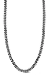 YIELD OF MEN OXIDIZED CURB CHAIN NECKLACE