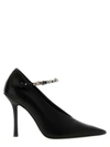 Alexander Wang Women's Delphine 105mm Logo Strap Leather Pumps In Black