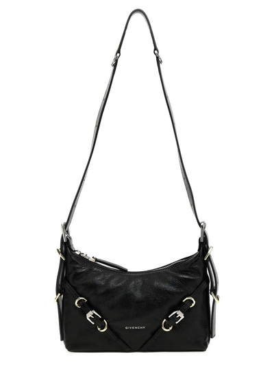 Givenchy Voyou Mini Leather Shoulder Bag In Black