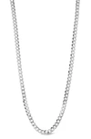 Yield Of Men Sterling Silver Curb Necklace In Silver