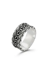 YIELD OF MEN STERLING SILVER OXIDIZED BAND RING
