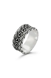 Yield Of Men Sterling Silver Band Ring 2 In Silver