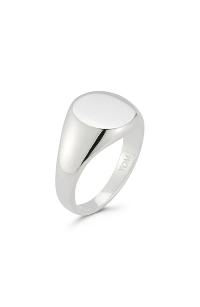 Yield Of Men Oval Sig Ring In Silver