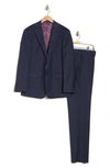 ENGLISH LAUNDRY PLAID TWO BUTTON PEAK LAPEL SUIT