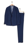 English Laundry Plaid Two Button Notch Lapel Suit In Blue