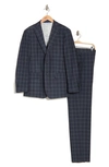 English Laundry Plaid Two Button Notch Lapel Suit In Blue